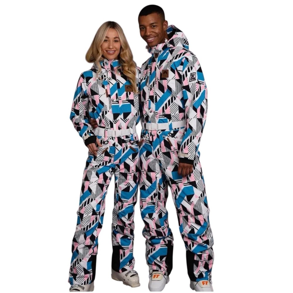 OOSC‎ Ski Suit Snowsuit XS Unisex One Piece Snow Bib Jumpsuit "Call On Me" #RR-0
